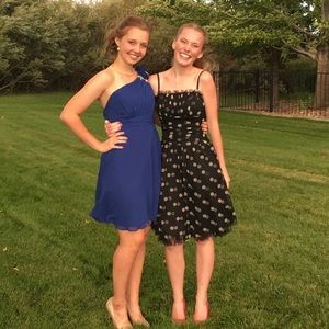 Black Polka-Dot Prom Dress